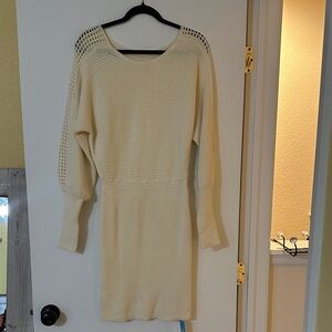 Cupshe Cream Long Sleeve Knit Dress